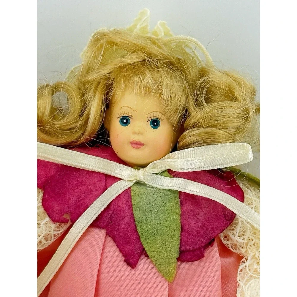Vintage 1990's Jocelyn Nostrum Creation Victorian Porcelain Doll Ornament